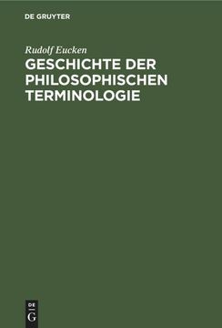portada Geschichte der Philosophischen Terminologie (en Alemán)