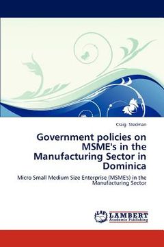 portada government policies on msme's in the manufacturing sector in dominica (en Inglés)