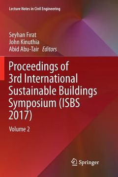 portada Proceedings of 3rd International Sustainable Buildings Symposium (Isbs 2017): Volume 2