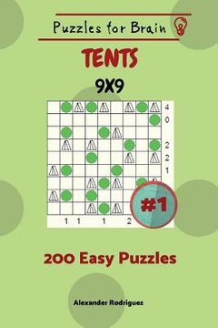 portada Puzzles for Brain Tents - 200 Easy Puzzles 9x9 vol. 1 (en Inglés)