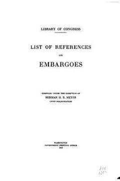 portada List of References on Embargoes (en Inglés)