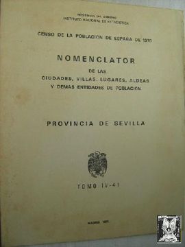 portada Nomenclator de la Provincia de Sevilla