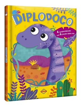 portada Diplodoco (4 Rompecabezas con 6 Piezas Cada Una) (in Spanish)