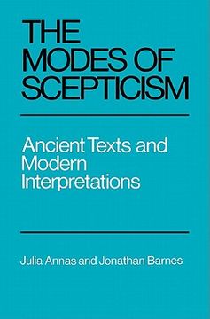 portada The Modes of Scepticism Paperback: Ancient Texts and Modern Interpretations (en Inglés)