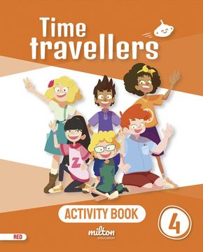 portada Time Travellers 4 red Activity Book English 4 Primaria (Mur) (en Inglés)