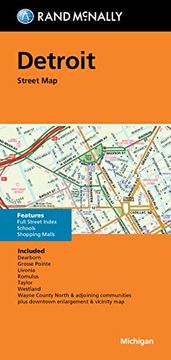 portada Rand Mcnally Folded Map: Detroit Street map (en Inglés)
