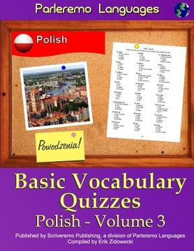 portada Parleremo Languages Basic Vocabulary Quizzes Polish - Volume 3 (in Polaco)