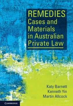 portada Remedies Cases and Materials in Australian Private law (en Inglés)