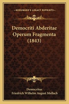 portada democriti abderitae operum fragmenta (1843) (in English)