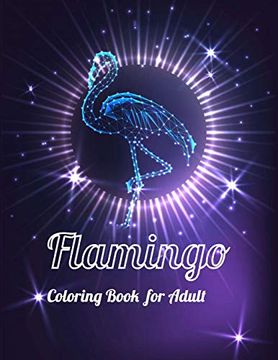 portada Flamingo Coloring Book for Adults: Best Adult Coloring Book With Fun, Easy,Flower Pattern and Relaxing Coloring Pages 