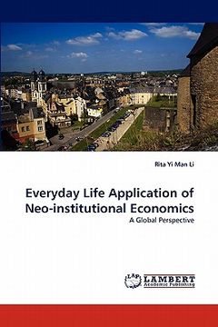 portada everyday life application of neo-institutional economics (en Inglés)