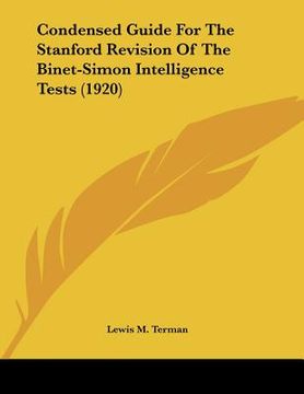 portada condensed guide for the stanford revision of the binet-simon intelligence tests (1920) (en Inglés)
