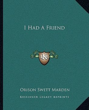 portada i had a friend (en Inglés)