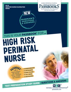 portada High Risk Perinatal Nurse (Cn-10): Passbooks Study Guide Volume 10 (en Inglés)