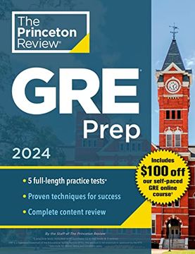 portada Princeton Review gre Prep, 2024: 5 Practice Tests + Review & Techniques + Online Features (2024) (Graduate School Test Preparation) (en Inglés)