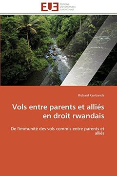 portada Vols Entre Parents Et Allies En Droit Rwandais