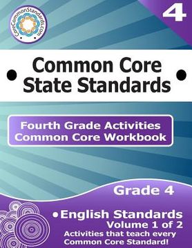 portada Fourth Grade Common Core Workbook: English Activities: Volume 1 of 2 (en Inglés)