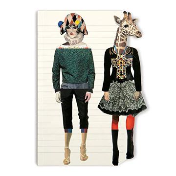 portada Love who you Want Die-Cut Softbound Notebook: Harlequin & Giraffe (in English)