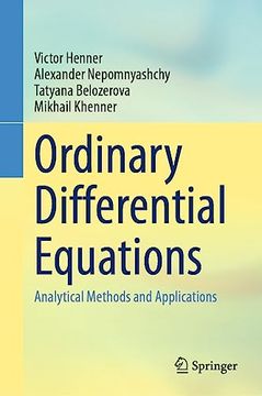 portada Ordinary Differential Equations: Analytical Methods and Applications (en Inglés)