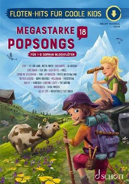 portada Megastarke Popsongs Band 18. 1-2 Sopran-Blockflöten. (en Alemán)