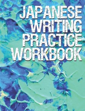 portada Japanese Writing Practice Workbook: Genkouyoushi Paper For Writing Japanese Kanji, Kana, Hiragana And Katakana Letters Abstract Blue Design (en Inglés)