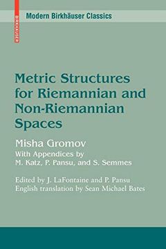 portada Metric Structures for Riemannian and Non-Riemannian Spaces (Modern Birkhäuser Classics) (en Inglés)