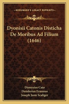 portada Dyonisii Catonis Disticha De Moribus Ad Filium (1646) (en Latin)