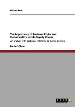 portada the importance of business ethics and sustainability within supply chains (en Inglés)