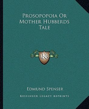 portada prosopopoia or mother hubberds tale (en Inglés)