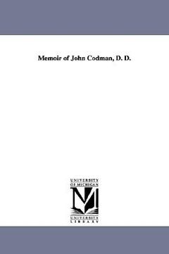 portada memoir of john codman, d. d.