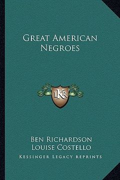 portada great american negroes (en Inglés)