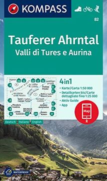 portada Kompass Wanderkarte 82 Tauferer Ahrntal, Valle di Tures e Aurina 1: 50. 000 (in German)
