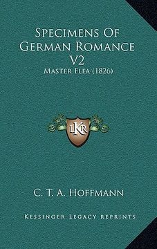 portada specimens of german romance v2: master flea (1826)