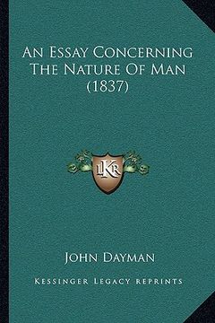 portada an essay concerning the nature of man (1837) (en Inglés)