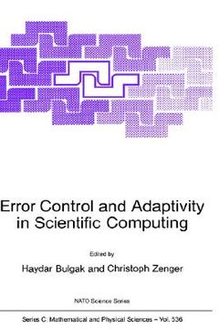 portada error control and adaptivity in scientific computing (in English)