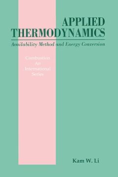 portada Applied Thermodynamics: Availability Method and Energy Conversion (Combustion: An International Series) (en Inglés)