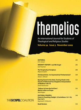 portada Themelios, Volume 34, Issue 3 (en Inglés)