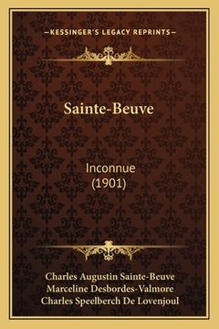 portada Sainte-Beuve: Inconnue (1901) (en Francés)