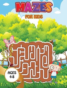portada Mazes for kids - Space: Maze Activity Book Ages 4-6 Amazing Rockets, Astronauts Workbook for Games, Puzzles, and Problem-Solving (en Inglés)
