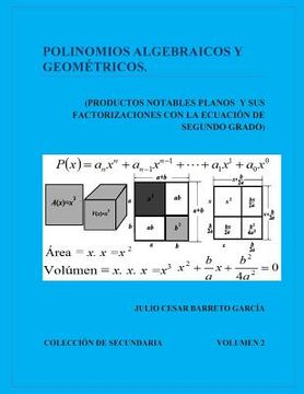 portada Polinomios Algebraicos y Geometricos (Productos Notables Planos y Factorizacion): Productos Notables en el Plano y sus factorizaciones con la Ecuacion
