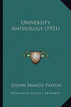 portada university anthology (1921) (en Inglés)