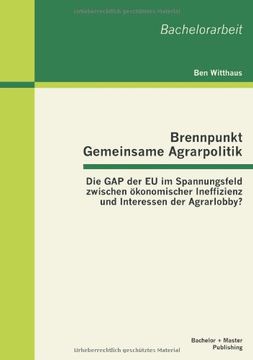 portada Brennpunkt Gemeinsame Agrarpolitik: Die GAP der EU im Spannungsfeld zwischen ökonomischer Ineffizienz und Interessen der Agrarlobby? (German Edition)
