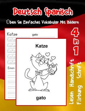 portada Deutsch Spanisch Üben Sie Einfaches Vokabular Mit Bildern: Verbessern Deutsch Spanisch basis Tiervokabular a1 a2 b1 b2 c1 c2 Buch für Kinder (in German)