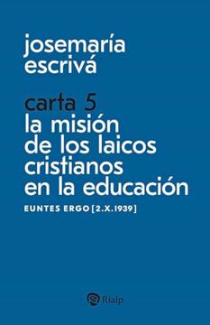 portada Carta 5. La Mision de los Laicos Cristianos en la Educacion