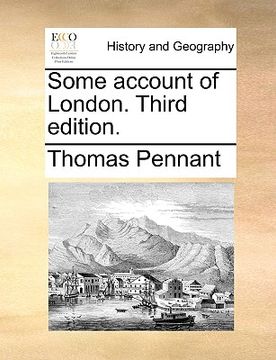 portada some account of london. third edition. (en Inglés)