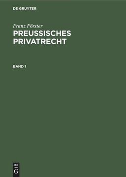 portada Preußisches Privatrecht 