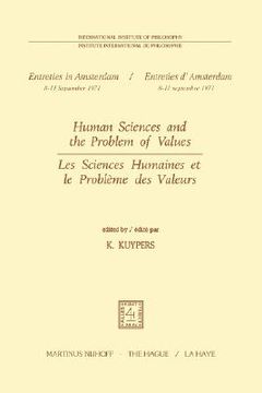portada human sciences and the problem of values / les sciences humaines et le probleme des valeurs (en Inglés)
