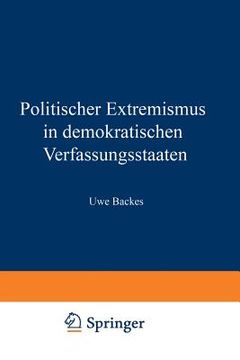 portada Politischer Extremismus in Demokratischen Verfassungsstaaten (en Alemán)