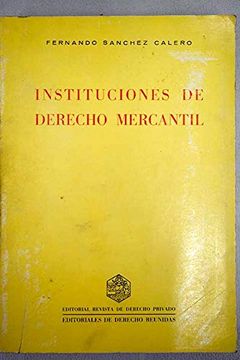 portada Instituciones de Derecho Mercantil.