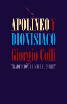 portada Apolineo y Dionisiaco